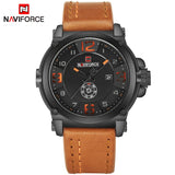 NAVIFORCE Luxe Merk Heren Horloges Militaire Sport Horloge Man Lederen Band Datum Klok Mannen Quartz Polshorloge Relogio Masculino