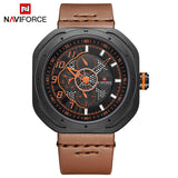 2018 NAVIFORCE Top Merk Mannen Sport Quartz Horloge mannen Waterdichte Blauw Lederen Horloges Mannelijke 24 Uur Datum Klok Relogio masculino