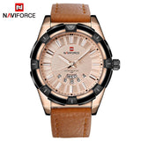 NAVIFORCE Top Brand Men Casual Sport Horloge Mannen Waterdichte Quartz Horloges Mannelijk Luxe Lederen Datum Klok Relogio Masculino