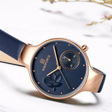 Vrouwen Horloges NAVIFORCE Top Brand Luxe Quartz Horloge Dames Lederen Datum Klok Mode Dial Ontwerp Dunne Vrouwelijke Horloge