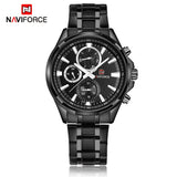 NAVIFORCE Mannen Klassieke Quartz Horloge mannen Volledig Stalen Waterdichte Horloges Mannelijke Datum Business 24 Uur Klok Relogio Masculino