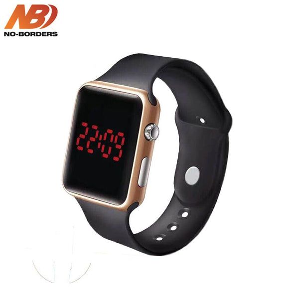 GEEN-GRENZEN Mannen Sport Casual LED Horloges heren Digitale Klok Man Militaire Silicone Polshorloge Klok Horloge mannen Relogio