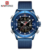 2019 NAVIFORCE Nieuwe Mannen Dual Display Quartz Horloge LED Digitale Mode Mannelijke Klok Kalender Casual Horloges Relogio Masculino