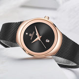 2019 Top Merk NAVIFORCE Elegante Dame Quartz Horloge Jurk Rvs Mesh Riemen Waterdicht Horloges Vrouwelijke Casual Klok