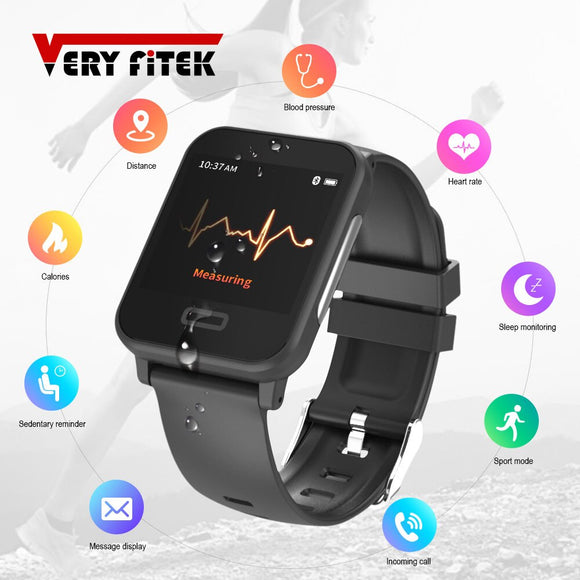 VERYFiTEK ECG Hartslagmeter Smart Horloge Bloeddruk Zuurstof Fitness Armband Horloge Mannen Vrouwen Smartwatch voor IOS Android