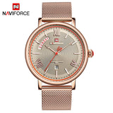 NAVIFORCE Top Merk Mannen Mode Quartz Horloge Heren Waterdicht Roestvrij Staal Mesh Horloge Kalender Casual Relogio Masculino