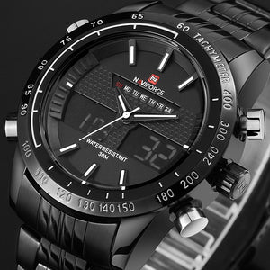 2017 Nieuwe Mode Mannen Horloges Luxe Merk mannen Quartz Analoge LED Klok Man Sport Militaire Polshorloge Relogio Masculino