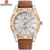 NAVIFORCE Top Brand Men Casual Sport Horloge Mannen Waterdichte Quartz Horloges Mannelijk Luxe Lederen Datum Klok Relogio Masculino