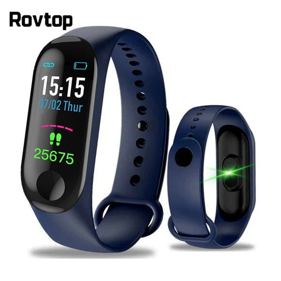 Rovtop M3 Plus Smart Polsbandje Hartslagmeter Smart Armband Horloge FitnessTracker Smart Band Met een vervanging Bandjes