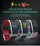 Smart horloge ECG PPG Smart Armband Fitness Tracker IP67 Waterdichte SmartWatch Bloeddruk Zuurstof Monitor Polsband E08 PK mi3