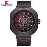 2018 NAVIFORCE Top Merk Mannen Sport Quartz Horloge mannen Waterdichte Blauw Lederen Horloges Mannelijke 24 Uur Datum Klok Relogio masculino