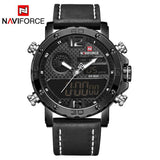 NAVIFORCE Luxe Merk mannen Militaire Sport Horloge Mannen Waterdichte LED Quartz Horloges Mannelijke Digitale Analoge Klok Relogio Masculino