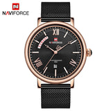 NAVIFORCE Mode Mannen Horloges Top Merk Luxe Kalender Quartz Horloge Romeinse Aantal Rvs Waterdichte Mannelijke Klok