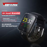 VERYFiTEK Q9 Bloeddruk Hartslagmeter Smart Horloge IP67 Waterdichte Sport Fitness Trakcer Horloge Mannen Vrouwen Smartwatch