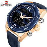 Nieuwe NAVIFORCE Top Merk Mannen Militaire Sport Horloges mannen Waterdichte Quartz Horloge Mannelijke Lederen Datum Klok Relogio Masculino