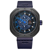 2018 NAVIFORCE Top Merk Mannen Sport Quartz Horloge mannen Waterdichte Blauw Lederen Horloges Mannelijke 24 Uur Datum Klok Relogio masculino