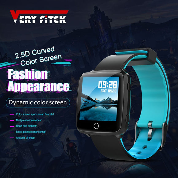 VERYFiTEK Smartwatch Bloeddruk Hartslagmeter Mannen Vrouwen Sport Horloge Stappenteller Stopwatch Smart Horloge voor IOS Android