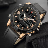 NAVIFORCE Luxe Merk Mannen Militaire Sport Horloges Heren LED Analoge Digitale Horloge Mannelijke Leger Lederen Quartz Klok Relogio Masculino