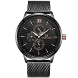 2018 Mannen Horloges Top Brand NAVIFORCE Mode Quartz Horloge heren Rvs Waterdicht Mesh Sport Klok Relogio Masculino