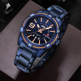 Merk Luxe NAVIFORCE Mannen Watche Nieuwe Mode Toevallige Waterdichte Horloges Mannen Volledige Steel Horloge Quartz Klok Relogio Masculino