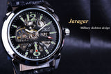 Jaragar 2016 Nieuwe Serie Legergroen Designer Sport Militaire Horloge Heren Horloges Topmerk Luxe Skelet Automatische Casual Horloges