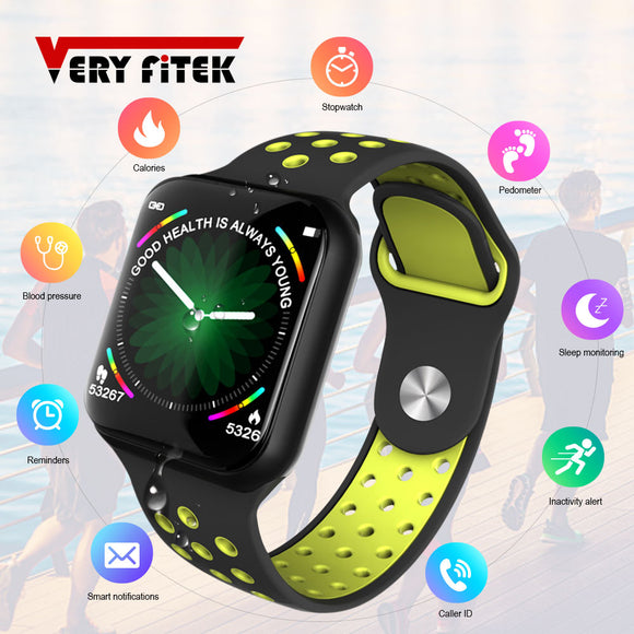 VERYFiTEK F8 Full Touch Screen Smart Horloge Bloeddruk Fitness Tracker IP67 Hartslagmeter Mannen Vrouwen Kids Smartwatch