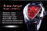 Jaragar 2016 Sport Racing Serie Rode Mode Dial Lederen Band Mens Mannelijke Horloges Topmerk Luxe Automatische Horloge