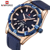 NAVIFORCE Top Brand Men Casual Sport Horloge Mannen Waterdichte Quartz Horloges Mannelijk Luxe Lederen Datum Klok Relogio Masculino