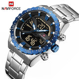 NAVIFORCE Horloge Mannen Mode Toevallige Sport Horloges mannen Militaire Waterdicht Quartz Horloge Mannelijke LED Klok Relogio Masculino