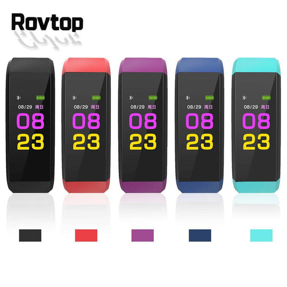 Rovtop 115 Plus Smart Polsband Armband Bloeddruk Hartslagmeter Smart Wist Band Horloge ActivityTracker PK MI Band 3