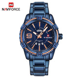 Merk Luxe NAVIFORCE Mannen Watche Nieuwe Mode Toevallige Waterdichte Horloges Mannen Volledige Steel Horloge Quartz Klok Relogio Masculino