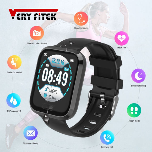 VERYFiTEK Sport Smart Horloge Bloeddruk Hartslagmeter IP67 Fitness Armband Horloge Mannen Vrouwen Smartwatch voor IOS Android