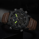 Heren Horloges Top Luxe Merk NAVIFORCE Mode Sport Horloge Mannen Digitale Quartz Klok Man Lederen Militaire Waterdicht Horloge