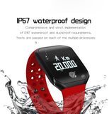 Tweedelige ABAY Z66 Smart Armband Horloge Jonge Mensen IP67 Waterdichte Stappenteller Hartslag Bloeddruk Ondersteuning Multi Oefening