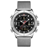 2019 Nieuwe NAVIFORCE Mannen Mode Dual Display Quartz Horloge Heren Classic Rvs Band Sport Horloges Relogio Masculino