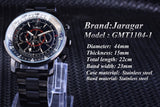 Jaragar Fashion Lichtgevende Handen Militaire Sport Ontwerp Zwart Rvs Heren Mechanische Automatische Horloge Top Merk Luxe