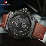 NAVIFORCE Luxe Merk Heren Horloges Militaire Sport Horloge Man Lederen Band Datum Klok Mannen Quartz Polshorloge Relogio Masculino