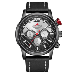 Top ARMIFORCE Mannen Horloges Lederen Sport Horloges Quartz heren Horloge Mannelijke Datum Waterdicht Klok Relogio Masculino