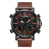 2019 NAVIFORCE Nieuwe mannen Mode Sport Horloge Mannen Lederen Waterdichte Quartz Horloges Mannelijke Datum LED Analoge Klok Relogio Masculino