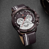 Horloge Mannen NAVIOFRCE Luxe Merk Militaire Sport heren Horloges Lederen Waterdicht Quartz Horloges Auto Kalender Mannelijke Klok