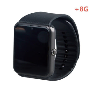 GT08 mode Android smart watch met stap teller wekker Bluetooth oproep informatie herinnering voor xiaomi smart phone horloge