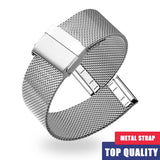 Q8 Smartwatch Metalen Vervanging Strap Roestvrij Stalen Band Zwart Zilver voor VERYFITEK Q8 Smart Horloge Accessoires