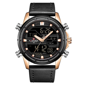 NAVIFORCE Luxe Merk Mannen Mode Sport Horloge Mens Militaire Quartz Horloges Mannelijke Lederen Datum Klok Relogio Masculino