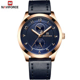 NAVIFORCE Top Merk Luxe Mannen Zakelijke Quartz Horloges Mannen Mode Sport Lederen Horloge Mannelijke 24 Uur Datum Analoge Klok