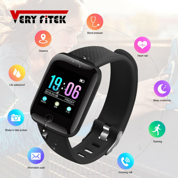 Smart Horloge Mannen Bloeddruk Waterdichte Smartwatch Vrouwen Hartslagmeter Fitness Tracker Horloge Sport Voor Android IOS