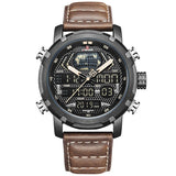 Heren Horloges Top Luxe Merk NAVIFORCE Mode Sport Horloge Mannen Digitale Quartz Klok Man Lederen Militaire Waterdicht Horloge