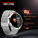 VERYFiTEK Q8 Bloeddruk Zuurstof SmartWatch Hartslagmeter Sport Fitness Horloges IP67 Stappenteller Mannen Vrouwen Slimme Horloge