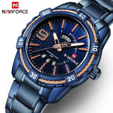 Merk Luxe NAVIFORCE Mannen Watche Nieuwe Mode Toevallige Waterdichte Horloges Mannen Volledige Steel Horloge Quartz Klok Relogio Masculino