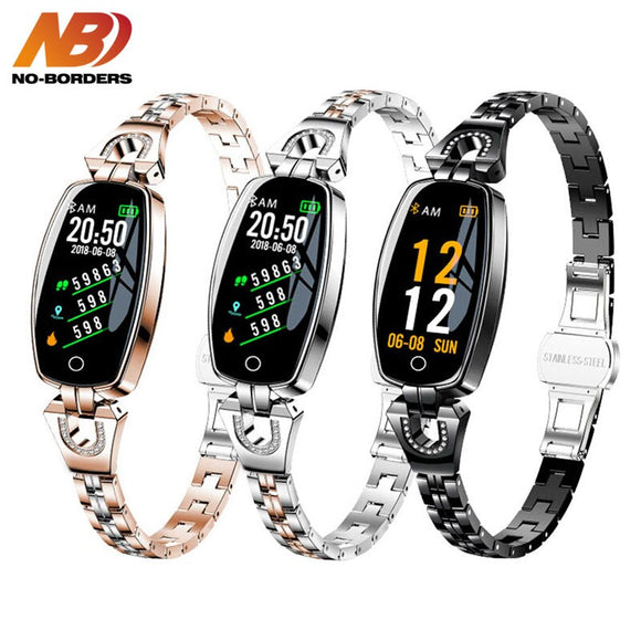 GEEN-GRENZEN H8 Smart Horloge Vrouwen 2019 Waterdicht Hartslag Monitoring Bluetooth Voor Android IOS Fitness Armband Smartwatch