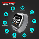 VERYFiTEK Y7 Smart horloge Bloeddruk Hartslagmeter Fitness Tracker Waterdicht Vrouwen Mannen Klok Smartwatch Voor Android IOS